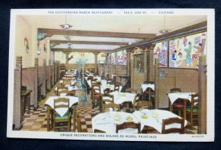 Chicago,  Il,  Ranch Restaurant,  123 E.  Oak St,  Interior,  Pub Teich,  1936