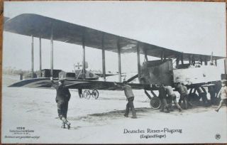 Wwi German Military Aviation 1918 Realphoto Postcard: Airplane/biplane 1039