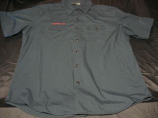 Official Bsa Boy Scout Venturing Mens 2xl (18 - 18 1/2 ") Green Uniform Shirt