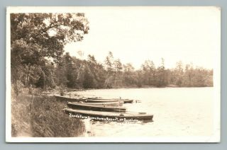 Jones Farm Home Resort Bass Lake Michigan Rppc Irons Mi Vintage Photo 1937