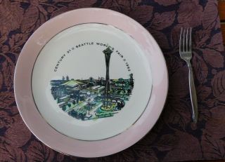 Century 21 Seattle World’s Fair 1962 Frederick & Nelson China Plate Space Needle