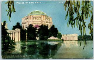 1915 San Francisco Ppie Expo Official Postcard " Palace Of Fine Arts " Cvc
