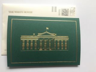 Official 2018 President Donald Trump White House Christmas Card Envelope Melania