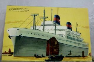 Boat Ship Ss President Cleveland Postcard Old Vintage Card View Standard Post Pc