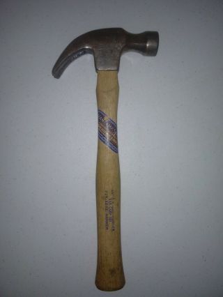 Vintage Van Camp Hardware & Iron Co.  Hickory Hammer Handle W/ Unmarked Claw Head