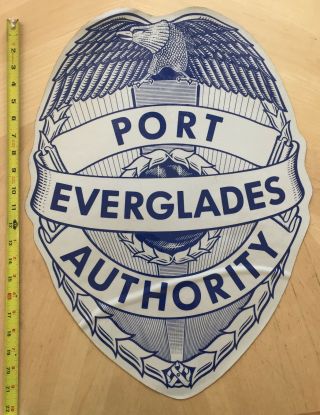 Port Everglades Authority Florida Car Door Shield Fl Decal