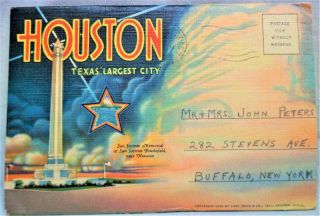 Houston Texas Souvenir Postcard Folder Of 18 City Views Vintage 1936 Travel