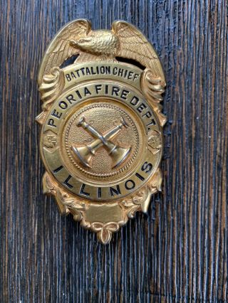 Battalion Chief Peoria Fire Department Illinois Badge