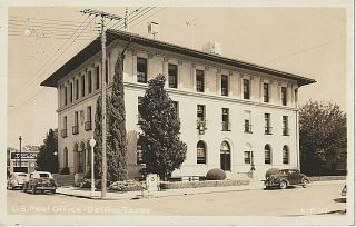 1949 Rppc The U.  S.  Post Office In Del Rio,  Tx Texas Pc Cline