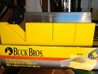 Buck Bros.  12” Mitre Box & 14” Back Saw With Ruled Edge.