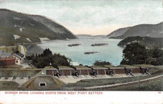 C19 - 8581,  Hudson River,  Looking North,  West Point,  Ny. ,  1900s Postcard.