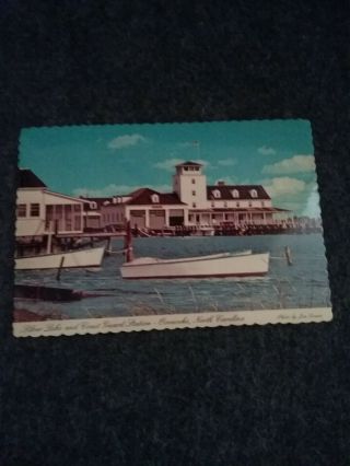 Vintage Postcard Ocracoke Village North Carolina Silver Lake Coast Guard Station