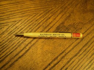 Vintage Ritepoint Mechanical Pencil Advertising Waterloo Biscuit Co Waterloo Ia
