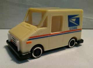 U.  S.  Mail Truck Stamp Dispenser White Plastic Usps Collectible