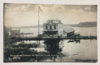 York Ny South Fallsburg Boating Club Postcard Standard Old Vintage
