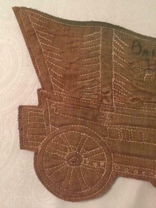 RARE Antique 1920s University of Oklahoma OU Boomer Sooner Wagon Patch Norman 6