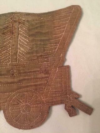RARE Antique 1920s University of Oklahoma OU Boomer Sooner Wagon Patch Norman 7