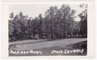 Postcard Rppc Stark Caverns Eldon Mo Lake Of The Ozarks Old Cars 1950