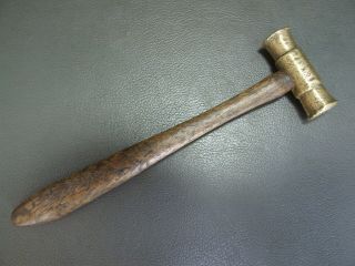 Vintage small brass engineers hammer old tool non sparking 3