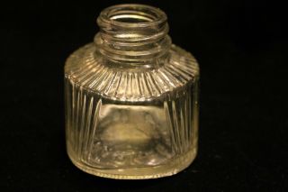 Vintage Parker Screw Top Inkwell Bottle 2 Fluid Oz Clear Glass Usa Collectible