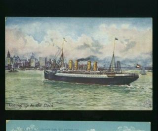 1912 Steamship Returning To York City - Vintage Ship/oceanliner Postcard