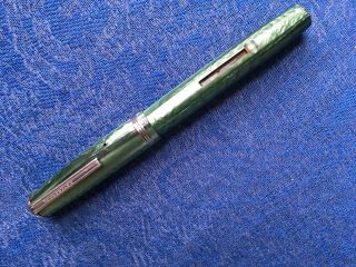 Vintage Esterbrook Fountain Pen Green & Black Top 4 7/8 Inches Nib No.  2668
