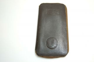 Vintage Leather " Valuable Papers " Zippered Document Holder Case From Penn Mutual