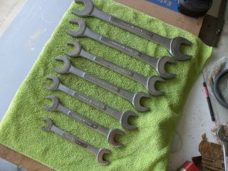 Vintage Craftsman V Series Open End Wrench Set = V = 1 1/8 To 3/8