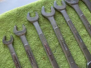 Vintage Craftsman V series Open End Wrench Set = V = 1 1/8 to 3/8 5