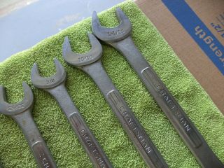 Vintage Craftsman V series Open End Wrench Set = V = 1 1/8 to 3/8 6