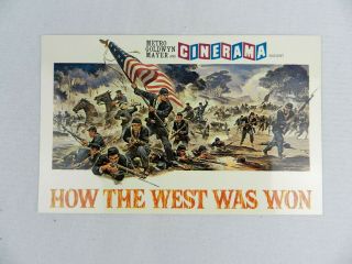 Vintage Post Card How The West Was Won Color Metro Goldwyn Mayer Cinerama