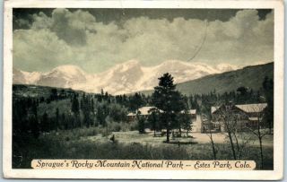 Estes Park,  Colo.  Postcard " Sprague 