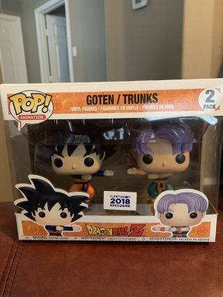 Funko Pop Dragon Ball Z Goten And Trunks Fusion 2 Pack Funimation Exclusive
