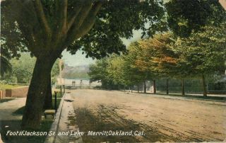 1909 Foot Of Jackson Street And Lake Merritt,  Oakland,  California Postcard