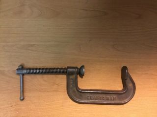 Vintage Craftsman 86674 Malleable C Clamp Made In Usa