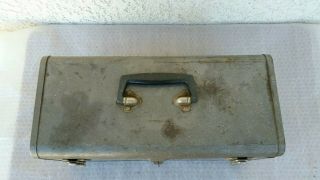 Vintage Sears CRAFTSMAN Gray Metal Toolbox With Tray 18 