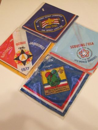 1973/1977/1985 And 14th National Scout Jamboree Neckerchiefs
