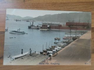 Pre 1920 Postcard Of Statue Pier,  Hong Kong (china)