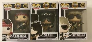 Funko Pop Rocks Guns N’ Roses Set Of 3 Vinyl Figures: Axl Rose Slash Duff
