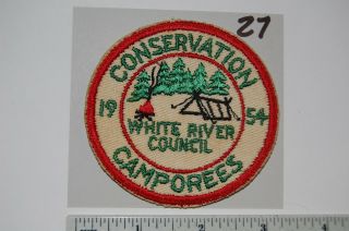 Boy Scout White River Council Conservation 1954 Patch 27