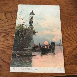 Old Postcard Italy Venice,  Fisherman,  Laguna Unposted