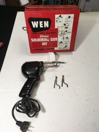 Vintage Wen 250 Watt Electric Soldering Gun Kit Model 250k