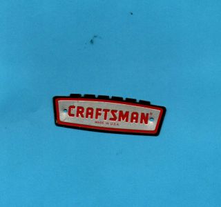 Vintage Craftsman Royal Crown Logo Metal Tool Box Name Tag Plate Emblem Badge