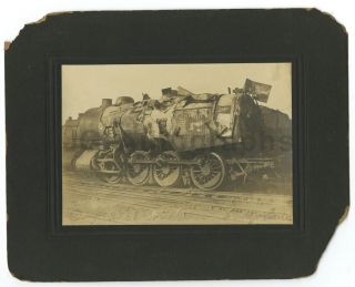 19th Century Railroad Wreckage - Vintage Silver Print Photo - Canajoharie,  Ny