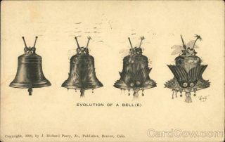 Comic 1910 Evolution of a Bell (e) - 4 Bells - some more decorated than others 2