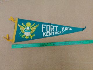 Vintage Fort Knox Kentucky Felt Pennant Flag - 26 "