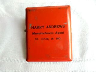 Vintage Harry Andrews Manufacturers Agent St Louis Advertising Paper / Bill Clip