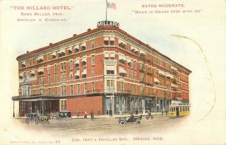 C1905 The Millard Hotel,  Omaha,  Nebraska Postcard