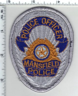 Mansfield Police (texas) Shirt/jacket Patch From A Wall Display