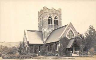 York Ny Real Photo Rppc Postcard C1910 Roxbury - In - The - Catskills Gould Church